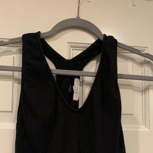 Black vneck racerback tanktop